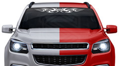 116-03 BUTTERFLY Decal Sticker Windshield Window Vinyl Graphic Tribal Flame Car