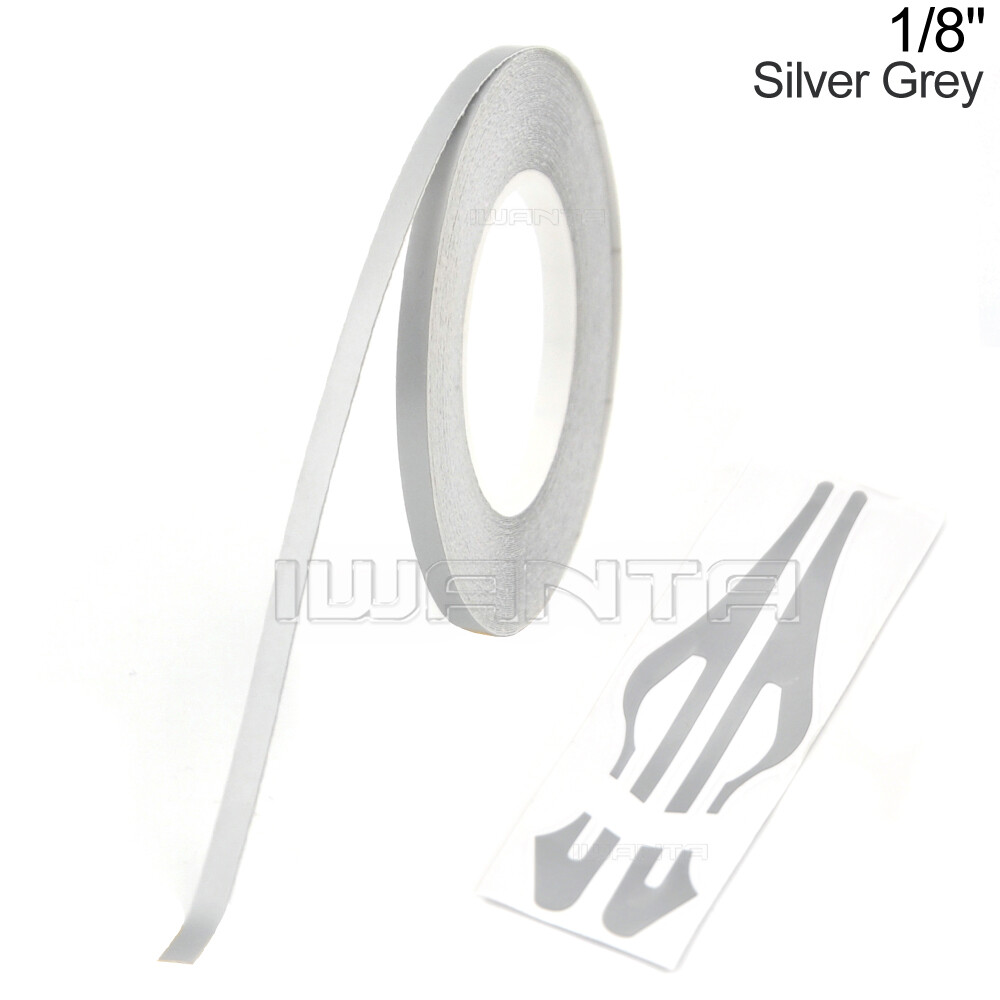 1/8″ 3mm Silver Grey Pinstriping Pin Stripe DIY Roll Line Vinyl Decal Sticker