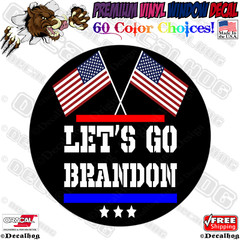 25-1000 1.2 Inch Lets Go Brandon Black Car Truck Window Vinyl Decal Stickers.