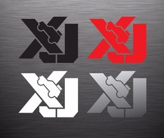 xj CUSTOM DECALS Cherokee premium quality automotive grade 2 decals set