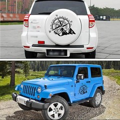 24″x20″ Mountain Compass Graphics Sticker for SUV Car Hood Body Side Doors Black