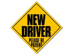 5 inch Magnetic Diamond Shape New Driver Please Be Patient MAGNET (Car student)