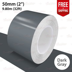 DARK GRAY 2″ 50mm Roll PIN STRIPE Car Striping Line TAPE Decal Vinyl Sticker