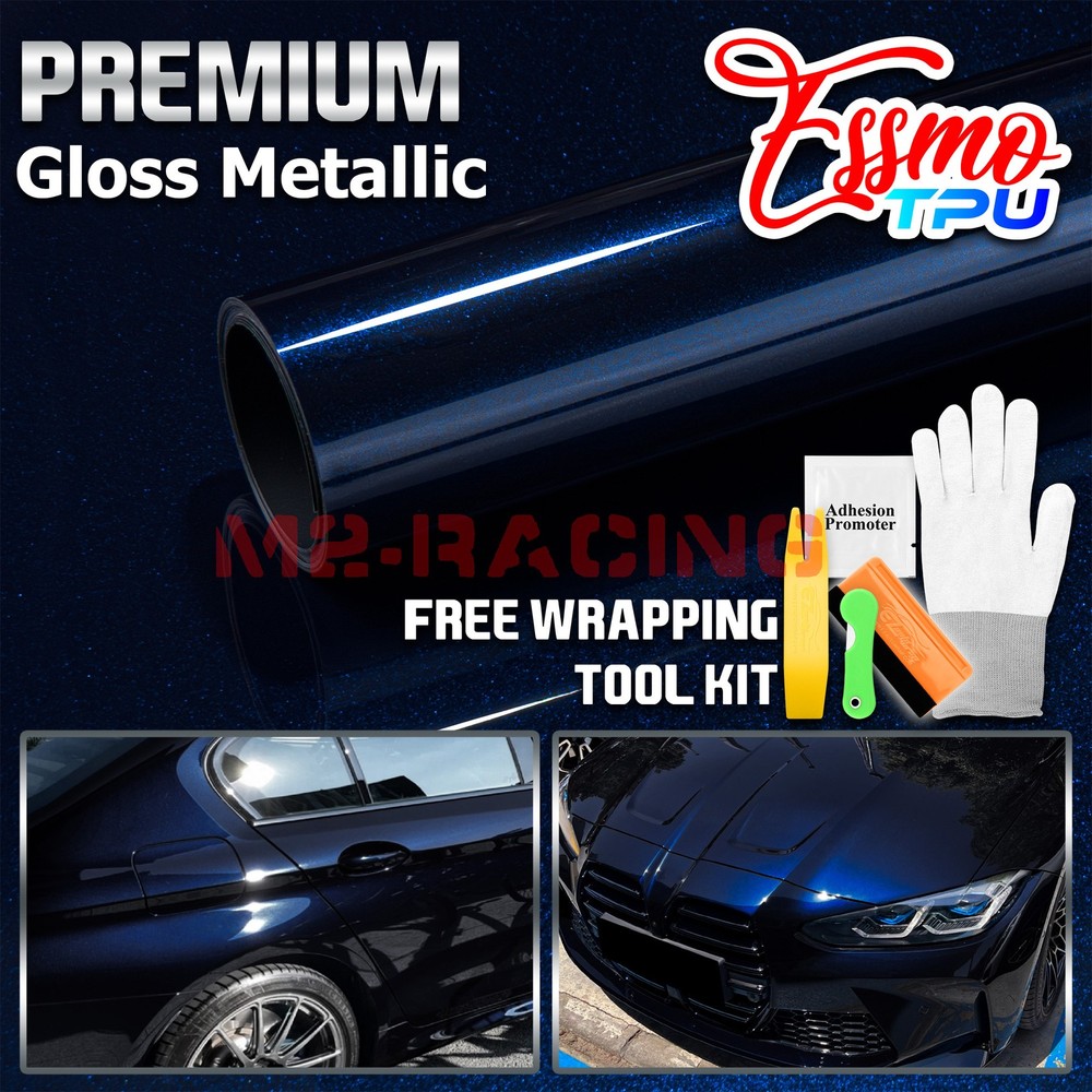 Gloss Metallic Tanzanite Blue PPF TPU Paint Protection Film Dry Wet Vinyl Wrap