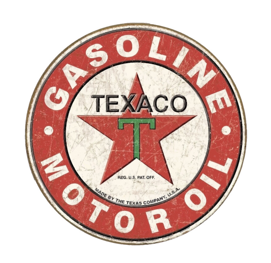 TEXACO VINTAGE 3M STICKER USA MADE TRUCK VEHICLE MOTOR BASS CAR WALL HELMET