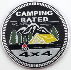1pc Camping Rated Sticker Decal Emblem 4×4 Badge Auto Truck Fender 6cm 2.36″