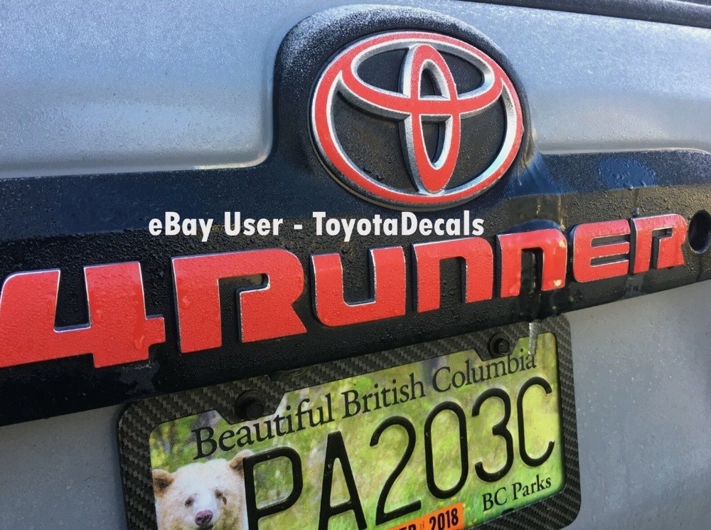 Toyota 4Runner Rear Emblem Decals – 2017 2018 2019 2020 2021 2022 2023 2024