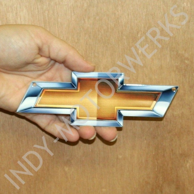 CHEVY BOW TIE GM GOLD BOWTIE METAL MAGNET EMBLEM ART 6″ X 2″ TOOL BOX GREAT GIFT