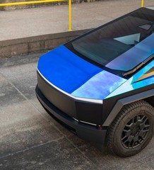 Cybertruck PreCut Paint Protection Film PPF Vinyl Wrap Color Laser Chrome Blue