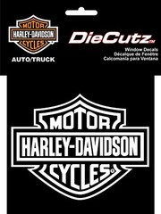 Chroma Graphics 3614 Decal – Licensed Harley-Davidson® Emblem in White & Black