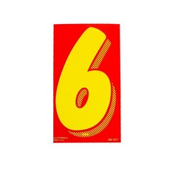 EZ Line Vinyl Decals for Cars Red Yellow Large Number Stickers 11 Dzn Windshield