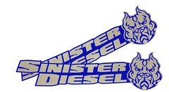 Sinister Diesel Stickers – 2 Pack 7″x2″
