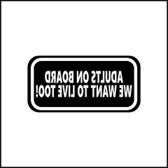 Adults On Board Funny Vinyl Decal