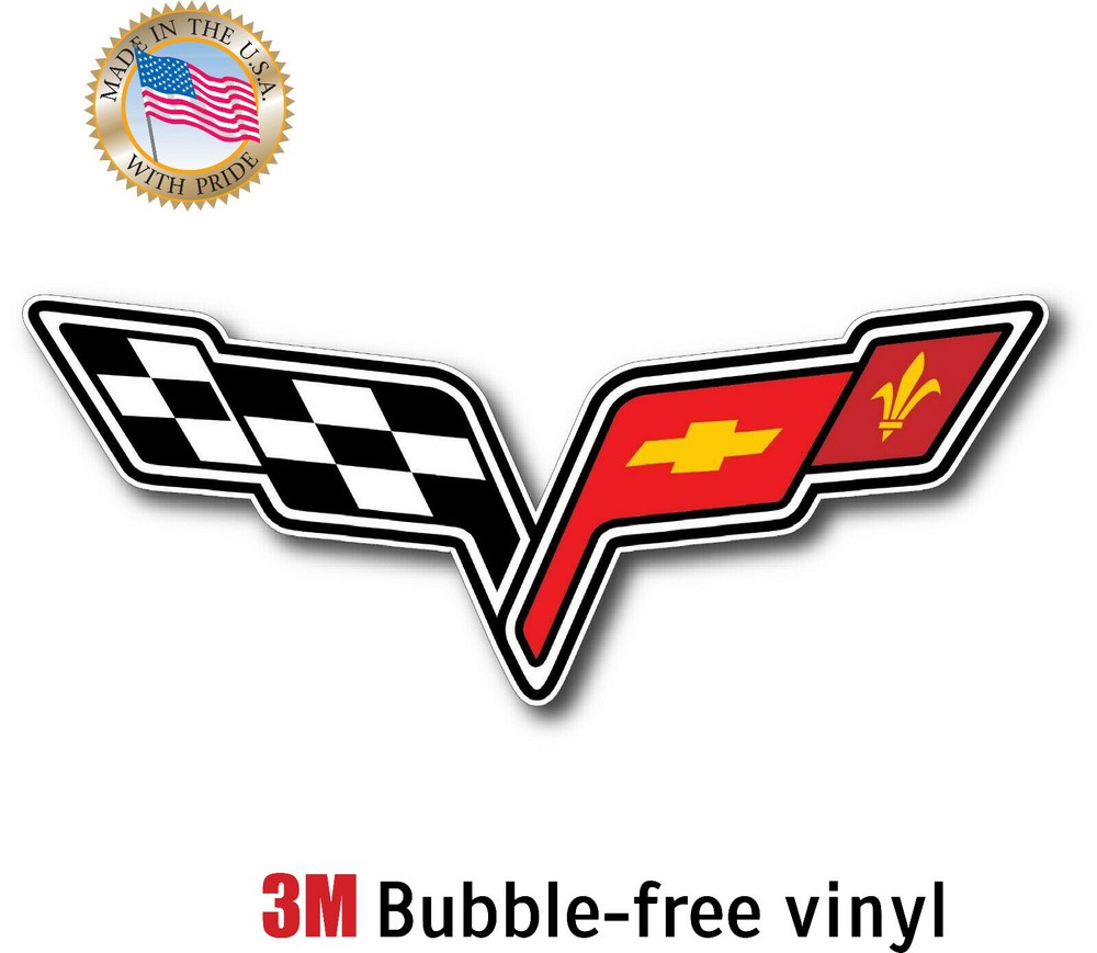CHEVY VETTE DECAL 3M STICKER MADE IN USA WINDOW CAR LAPTOP WALL