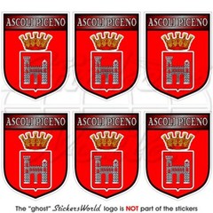 ASCOLI PICENO Town Shield, Citta ITALY 40mm (1.6″) Vinyl Stickers Decals x6