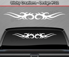 Design #133 TRIBAL SCROLL Windshield Decal Window Sticker Vinyl Banner Graphic