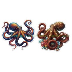 Octopus Vinyl Decal Sticker 2 Pack D