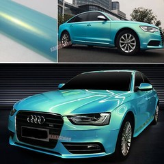 Gold Blue / Stretch Car Chameleon Coral Metallic Chrome Vinyl Wrap Sticker HDUS