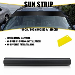 12*60inch Matte Black Windshield Visor Sun Vinyl Blank Banner Cover Sticker USA