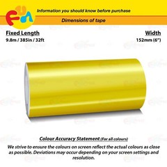 CHROME GOLD 6″ PIN STRIPE Car Model Motorcycle Decal TAPE Vinyl Sticker 152mm
