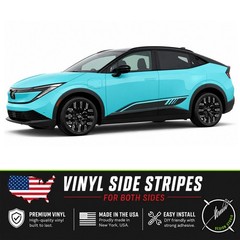 Vinyl Side Racing Stripes Decal Graphics Kit – Fits Nissan Leaf 2026 and up