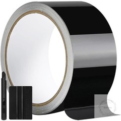 2IN X 30FT Gloss Black Vinyl Wrap for Chrome Delete Window Trim Car Door Sill