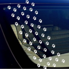 48Pcs Cat Dog Kitten Puppy Pet Paw Prints Vinyl Sticker Decals – Choose Color