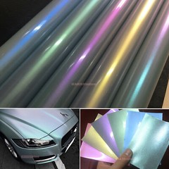 Sample / Chameleon Pearl Metal Mirror Chrome 3D 4D 5D Rainbow Vinyl Wrap Sticker