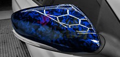 ESSMO PET Marble Forged Gloss Carbon Fiber Royal Blue Vehicle Vinyl Wrap Decal