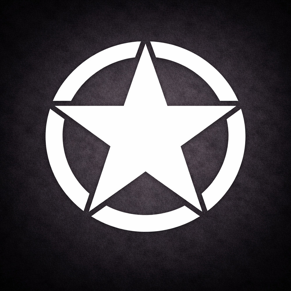 Army Star Stencil Vinyl Decal Sticker Military Jeep Car Truck Waterproof 01