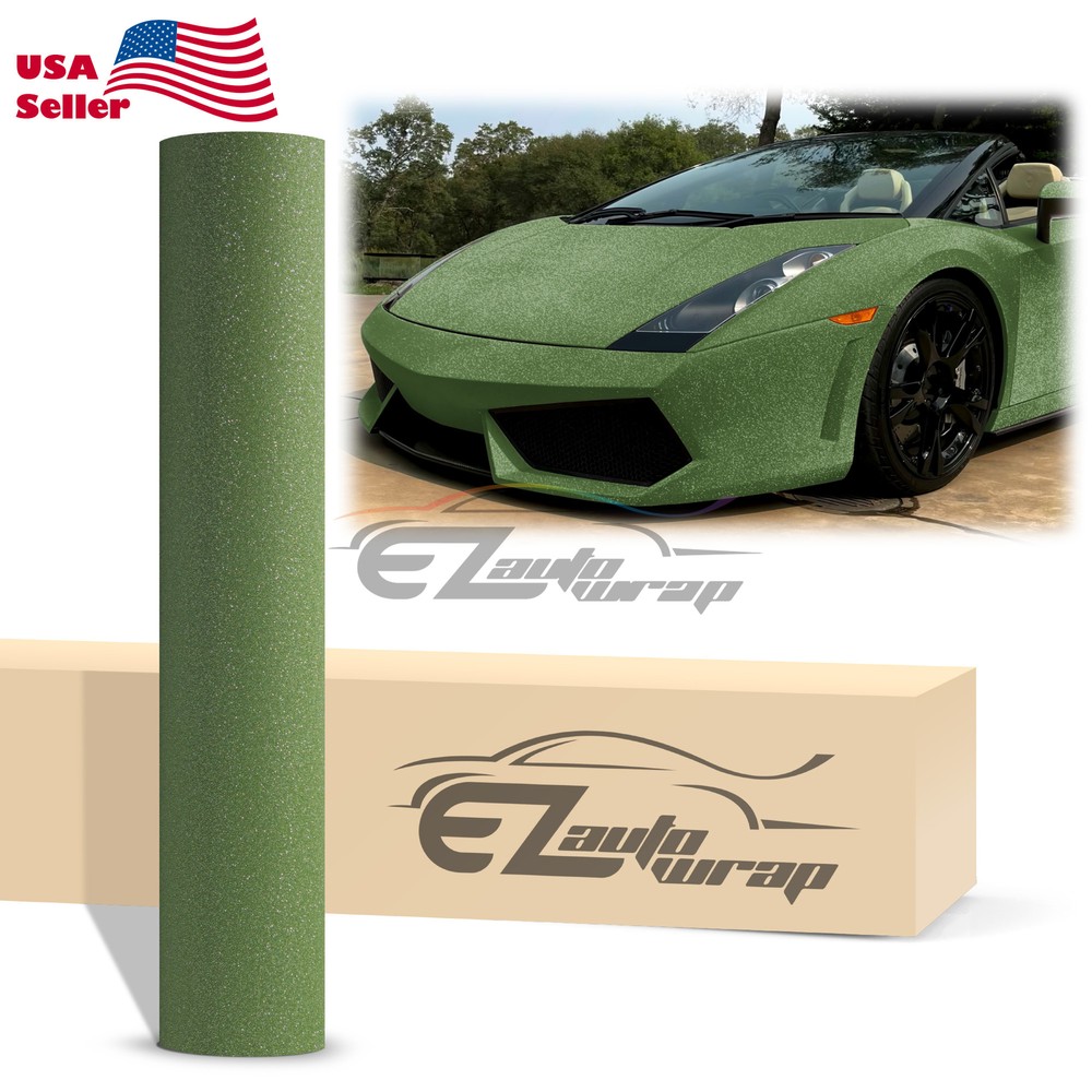 Matte Glitter Sparkle Car Vinyl Vehicle Wrap Sticker Decal Sheet Bubble Film DIY