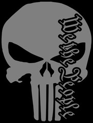 Punisher Skull We the People Patriotic Vinyl Decal Multiple Colors and Sizes