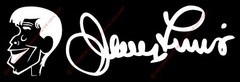 Jerry Lewis Face & signature The King Of Comedy funny man decal sticker.