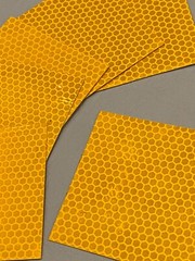 6 pc Conspicuity Tape DOT Reflective Trailer Construction Yellow 2” x 2″ Squares