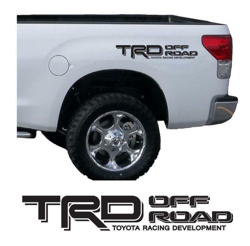 2 TRD Off Road Toyota Tacoma Tundra Pair Decals Sticker Truck bedside vinyl