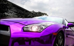 60″ x 60″ Purple Chrome Mirror Vinyl Film Wrap Sticker Stretchable 5ft x 5ft