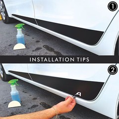 Toyota Corolla Pre-Cut Side Stripes Rocker Panel Decals Vinyl 2015 to 2017 |44