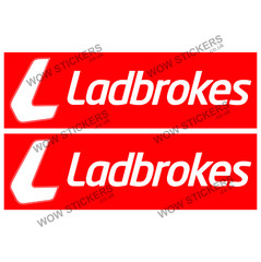 2 x Ladbrokes Darts Sticker Decals Logo sports Man cave games room (Choose Size)