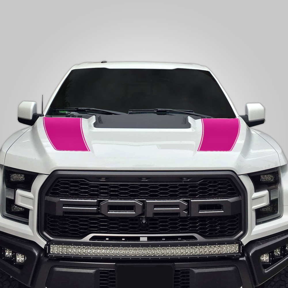 Hood Race Stripe kit for 2017 2018 2019 Ford Raptor F-150 Graphics Decals PINK