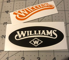 Williams Tools Box Decals Early Pre Snap-on Decals Set of 2, decals 3 1/4” & 4”
