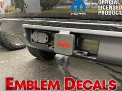 Jeep Wrangler JL Trailer Hitch Plug Decals 2018 2019 2020 2021 2022 2023 2024 25