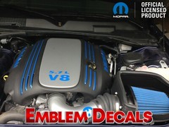 Dodge Challenger 5.7L V8 Hemi Engine Decals 2009 2010 11 12 13 14 15 16 17 18