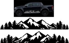 COMPATIBLE WITH FORD RANGER DOOR / SIDE MOUNTAIN GRAPHICS VINYL .. Both Sides