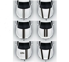 Universal Fit Racing Hood Stripes Decal Vinyl Stickers for Car SUV Truck
