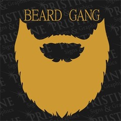 Beard Gang Decal 6″ x 6.5″ Inch by Pristine Signs & Graphics,LLC MADE IN THE USA
