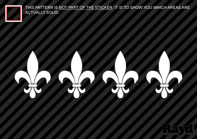 (4 pcs) 1” Fleur De Lis Sticker Decal Die Cut