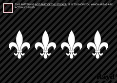 (4 pcs) 1” Fleur De Lis Sticker Decal Die Cut