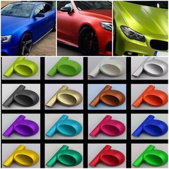 Anodized Satin Matte Chrome Vinyl Car Vehicle Wrap Film Sticker Decal Sheet Roll