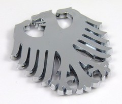 German eagle chrome car emblem Deutschland Germany sticker badge bike auto 2.25″