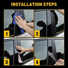 6/1 For Toyota Corolla 2009-2013 Black Pillar Posts Set Door Cover Piano Trims J